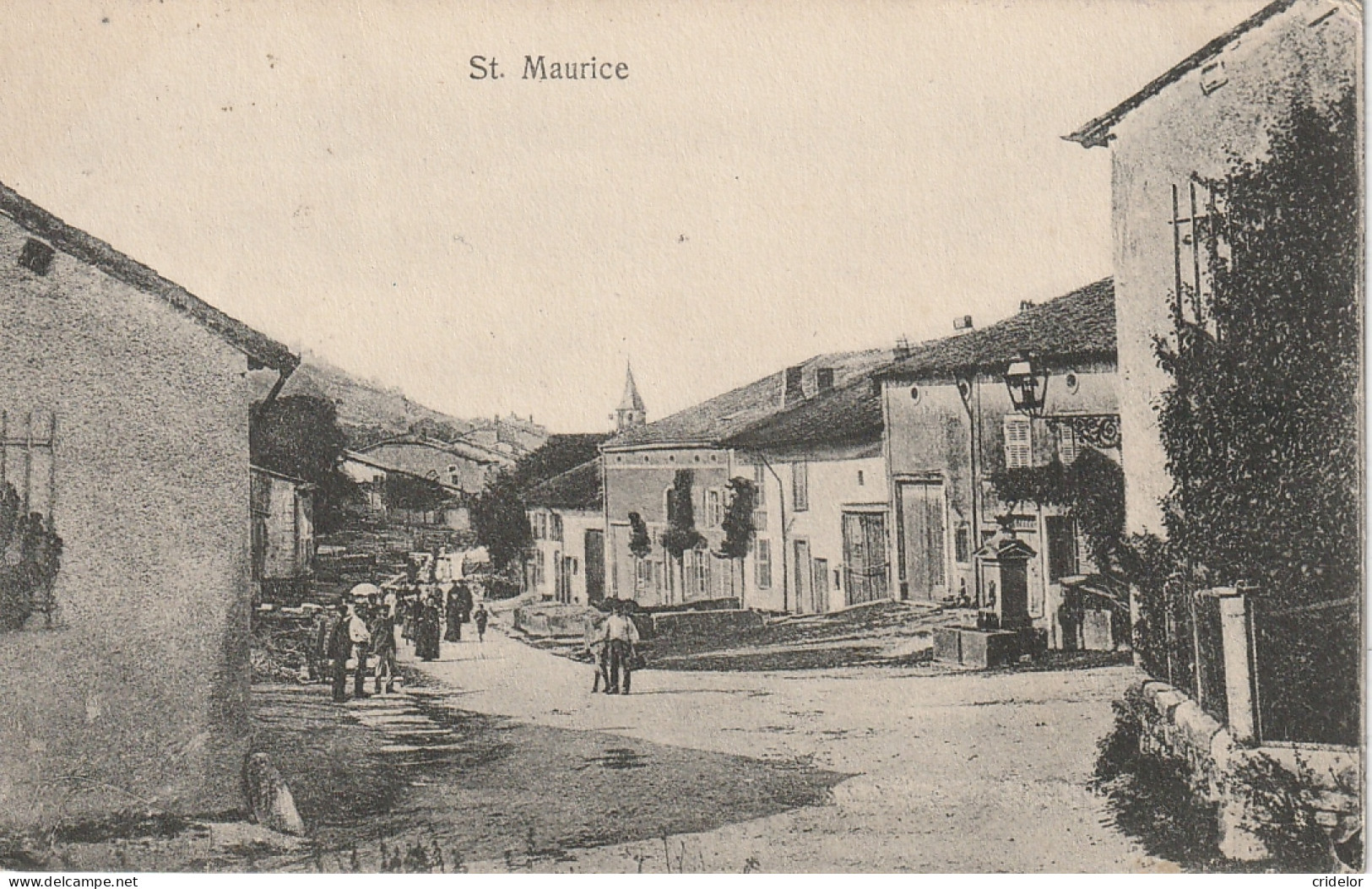 55 - SAINT-MAURICE - RUE BELLE CARTE ALLEMANDE - CACHET DE CENSURE DE METZ - Autres & Non Classés