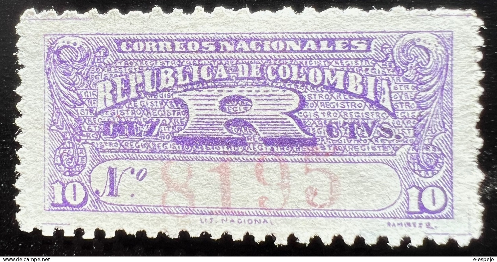 Kolumbien 1908: Ziffernzeichnung Mi:CO 226A - Colombia