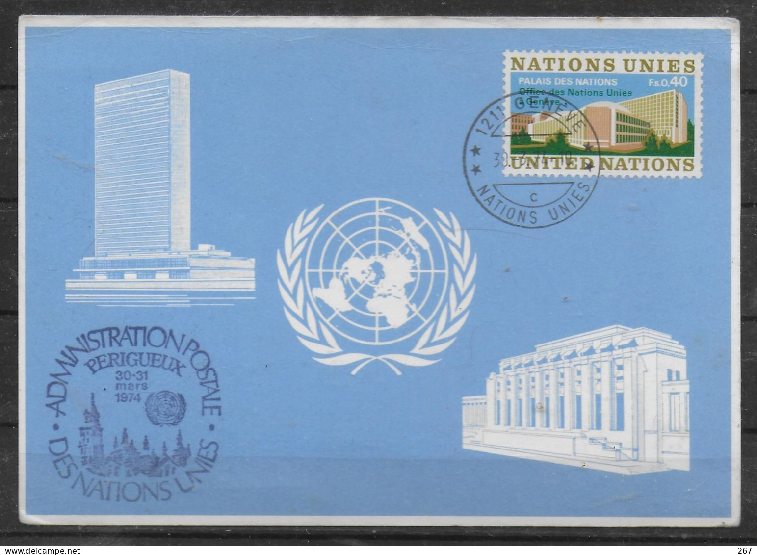 ONU  Carte 1974 Perigueux - ONU