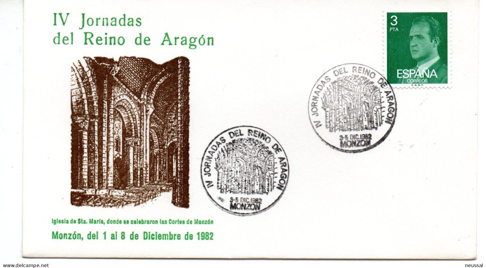 Carta  Con Matasellos Commemorativo De   Jornadas Reino De Aragon - Cartas & Documentos