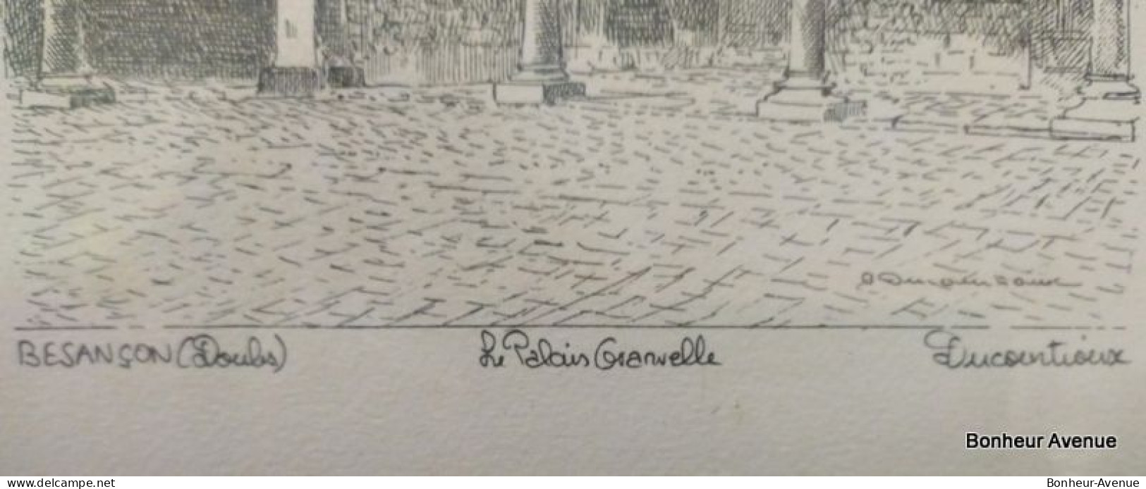 Tableau Ancien "Le Palais Grandvelle" De Ducourtieux - Sonstige & Ohne Zuordnung