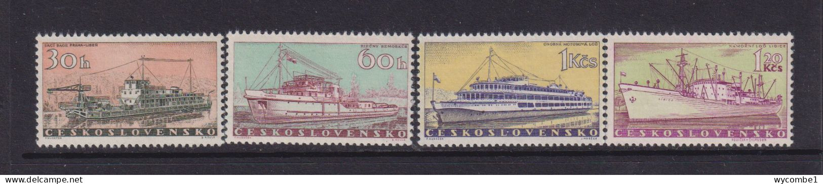 CZECHOSLOVAKIA  - 1960 Ships Set Never Hinged Mint - Ungebraucht