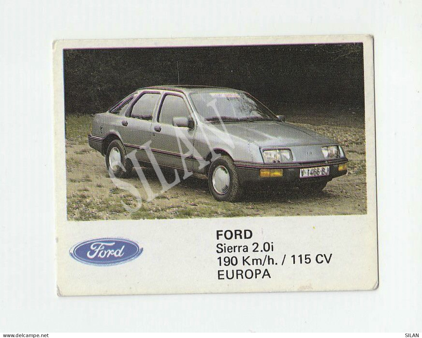 Cromo Año 1988 Auto 2000 FORD SIERRA 2.0i - KFZ