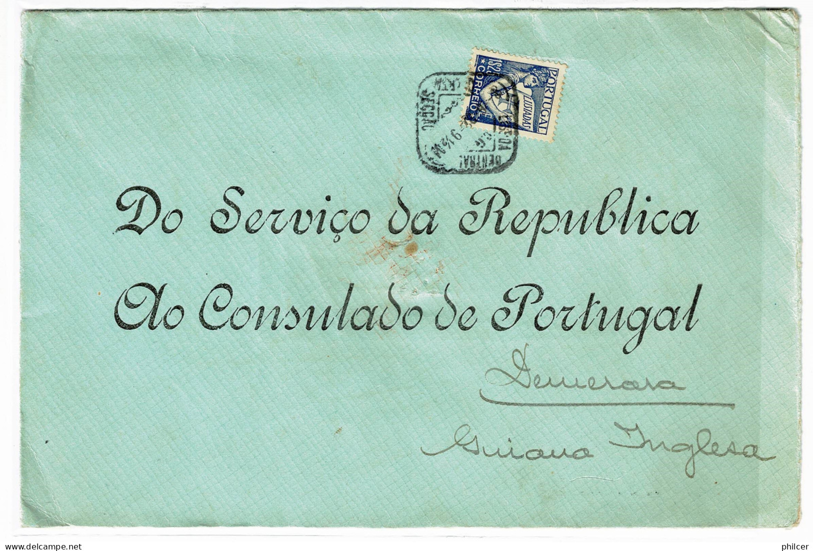 Portugal, 1931, # 527, Para Demerara - Storia Postale