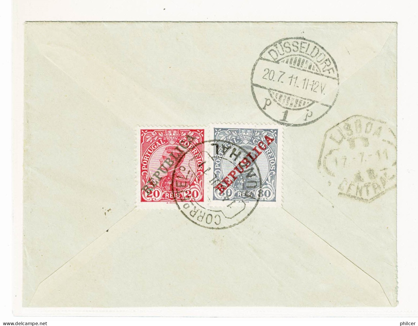 Portugal, 1910, # 178, Para Dusseldorf - Covers & Documents