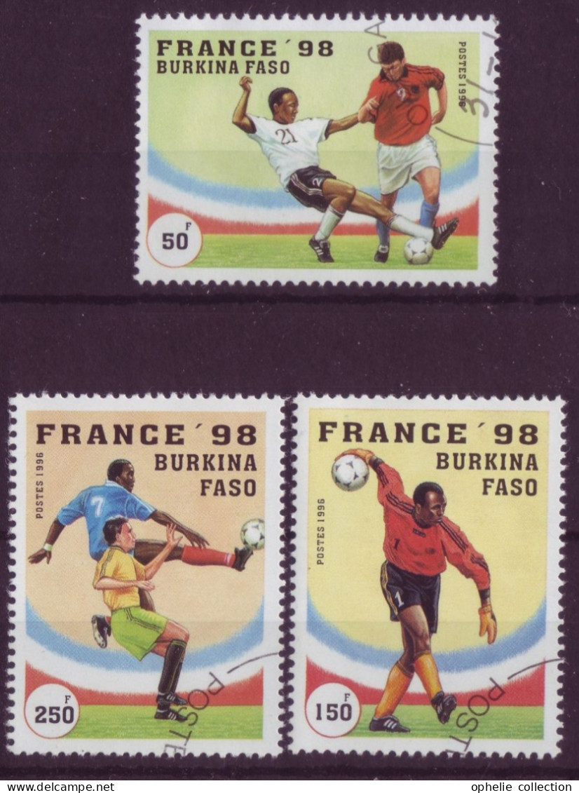 Afrique - Burkina Faso -- France 98 - Coupe Du Monde De Football - 3  Timbres Différents - 7137 - Burkina Faso (1984-...)