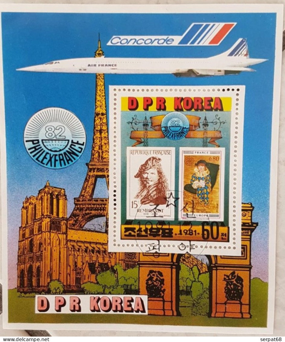 Lot Aviation : Vignette LISA Concorde 2019 ( 4 X Valeurs ) , Bloc Concorde-Picasso Et CP - Sonstige & Ohne Zuordnung