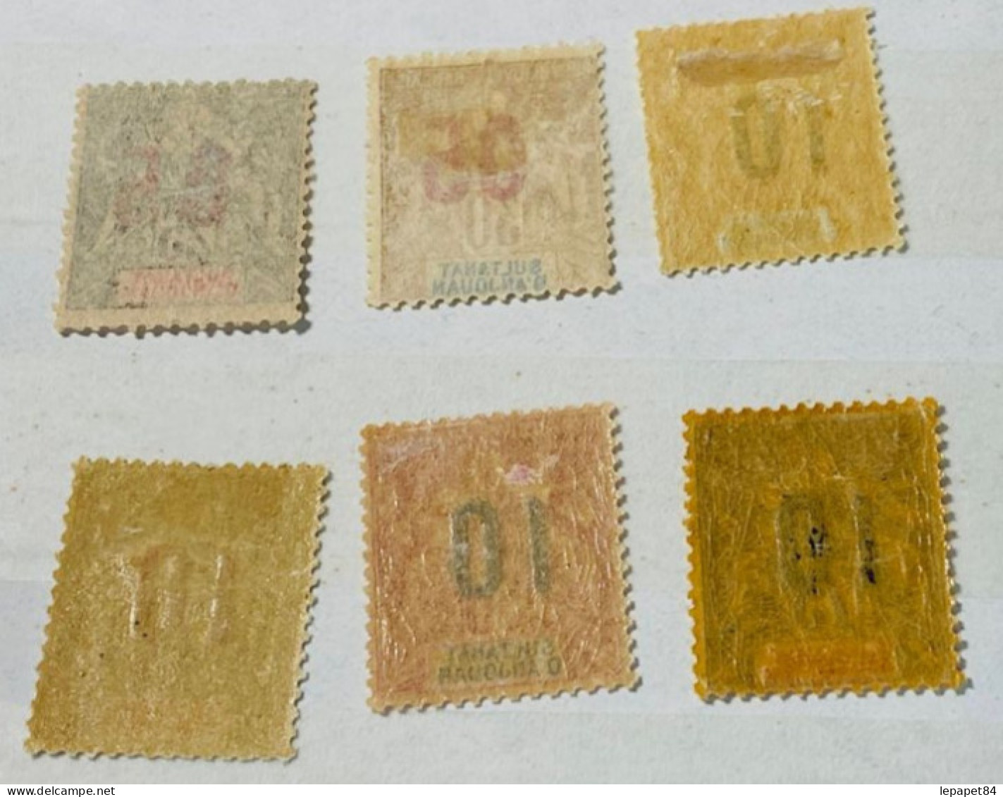 Anjouan 1912 YT N° 24-25-26-27-28-29 Neuf* - Unused Stamps