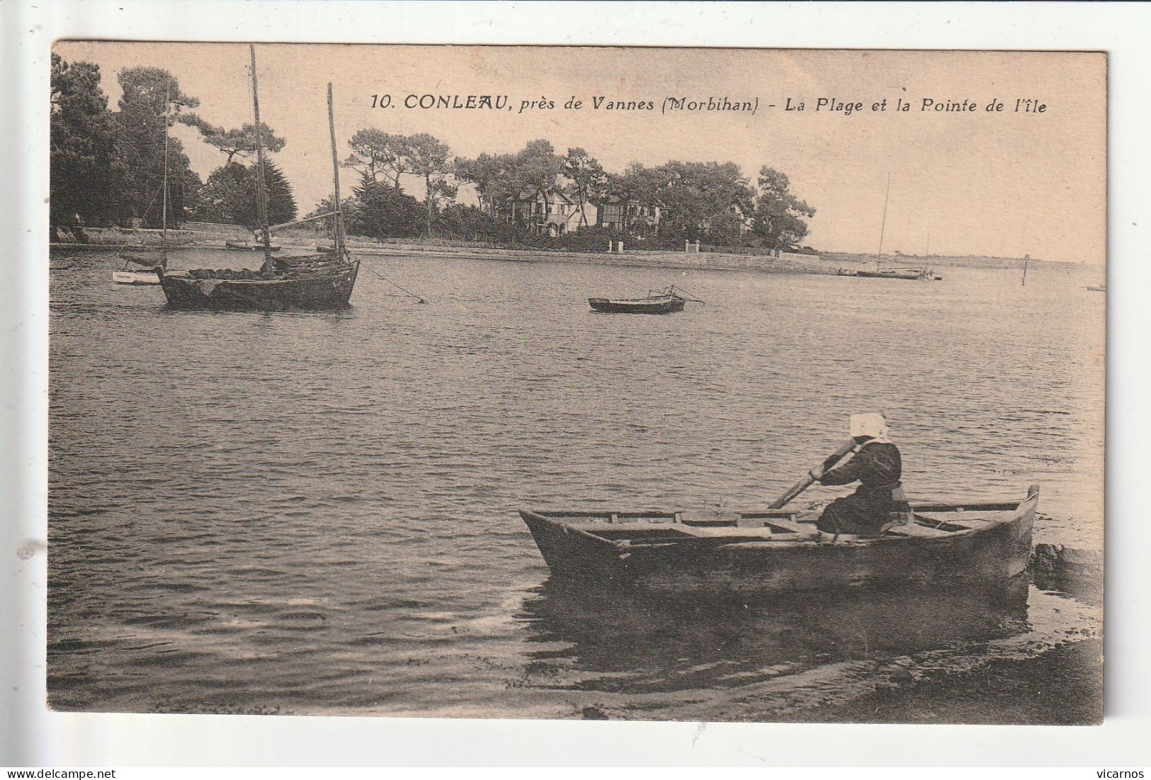 CP 56 CONLEAU La Plage Et La Pointe De L'ile - Vannes