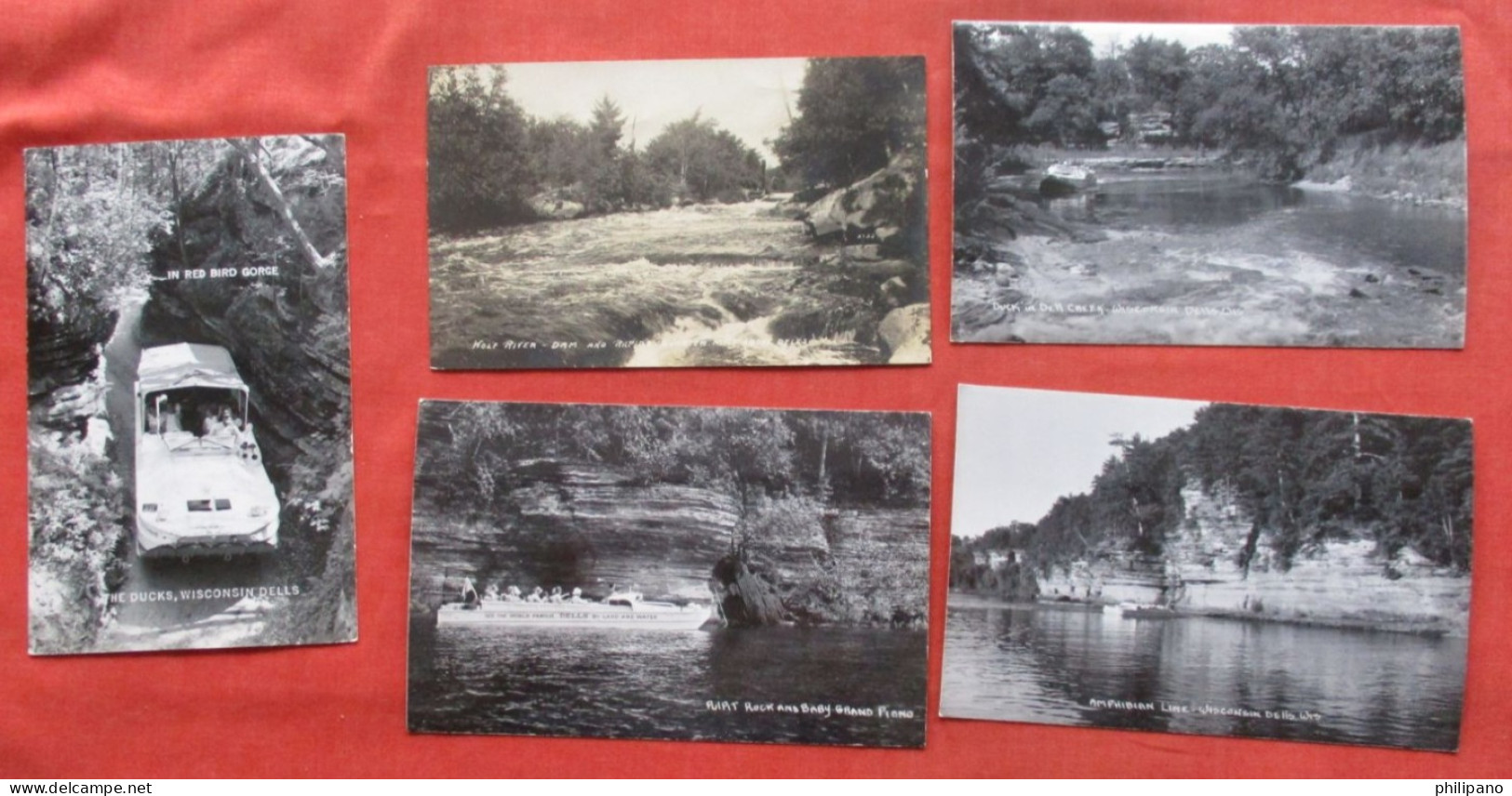 Lot  Of 5 Cards.   RPPC  Wisconsin  Dells   Wisconsin     Ref 6393 - Otros & Sin Clasificación