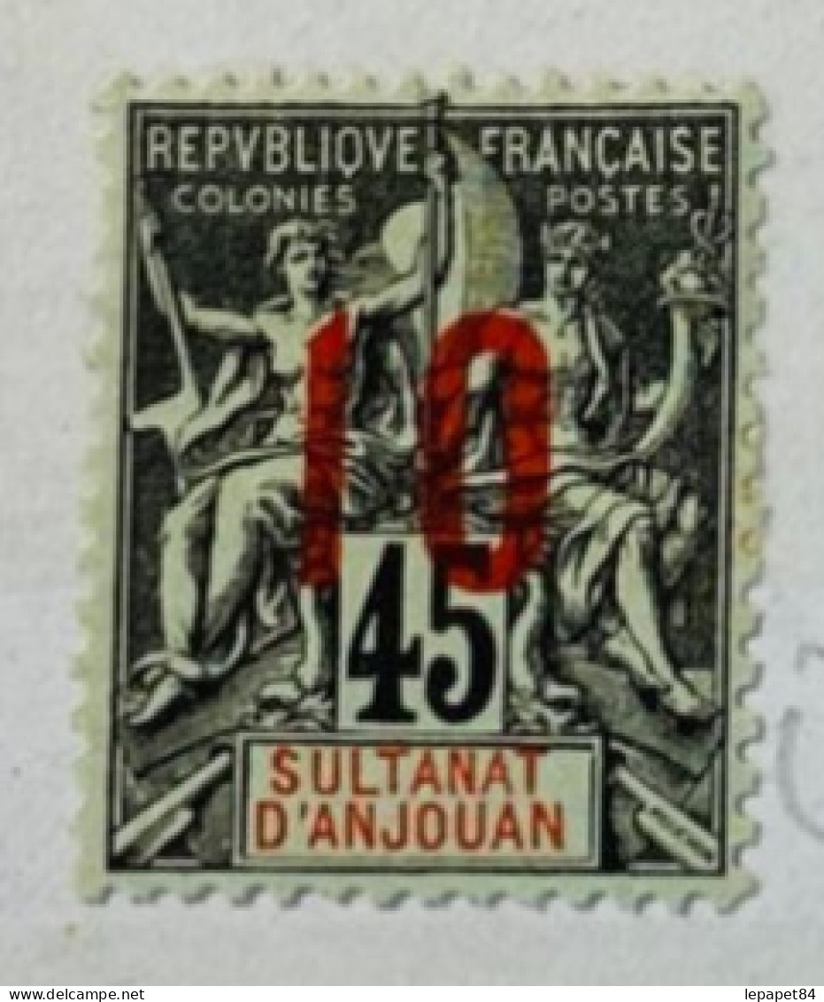 Anjouan 1912 YT N° 27 Neuf* - Unused Stamps