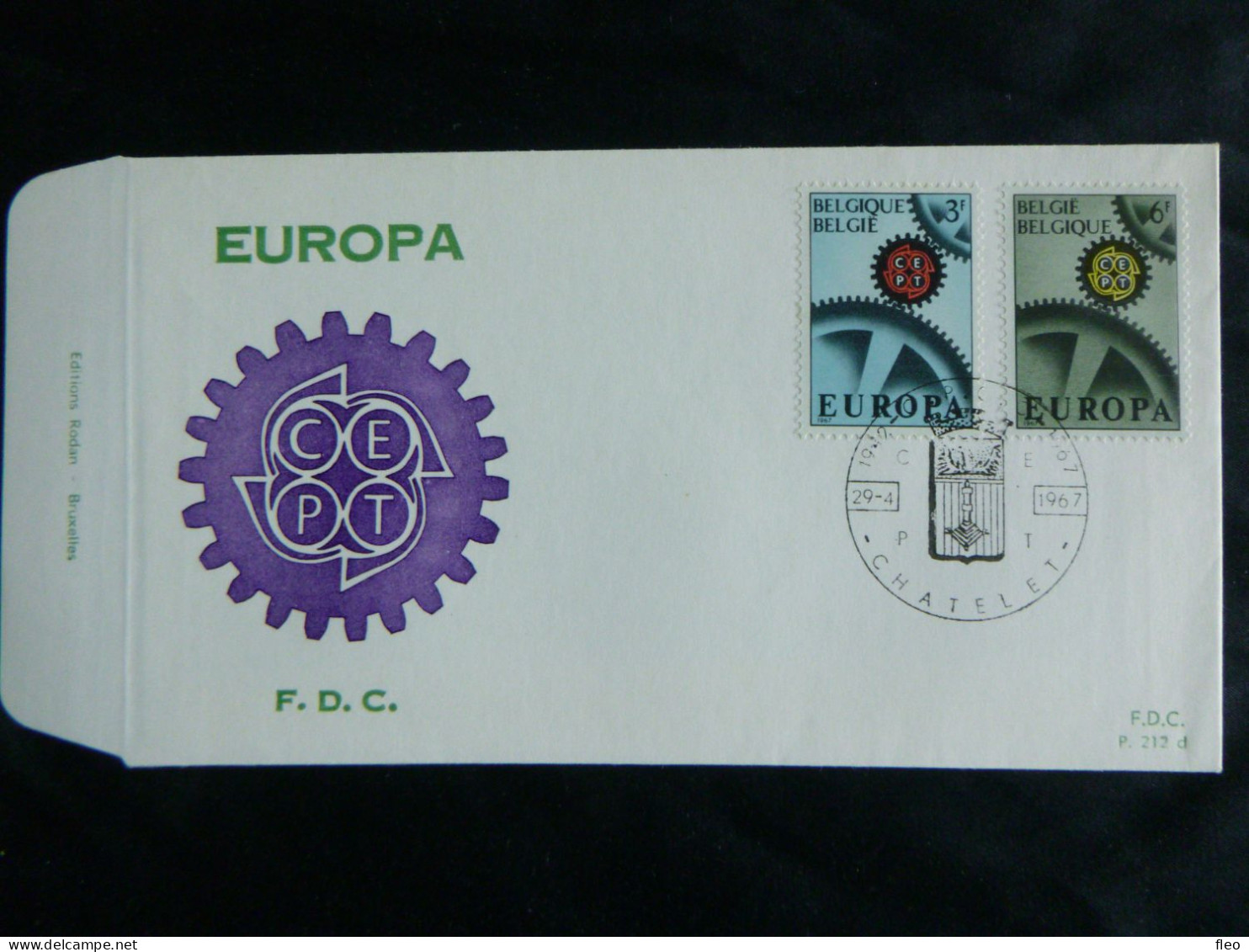 1967 1415 & 1416  FDC(Chatelet) : " EUROPA 1967 " - 1961-1970