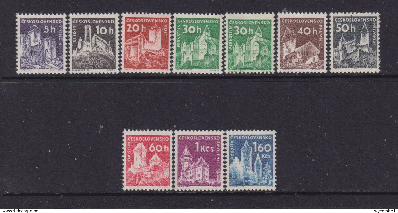 CZECHOSLOVAKIA  - 1960+ Castles Set Never Hinged Mint - Nuovi