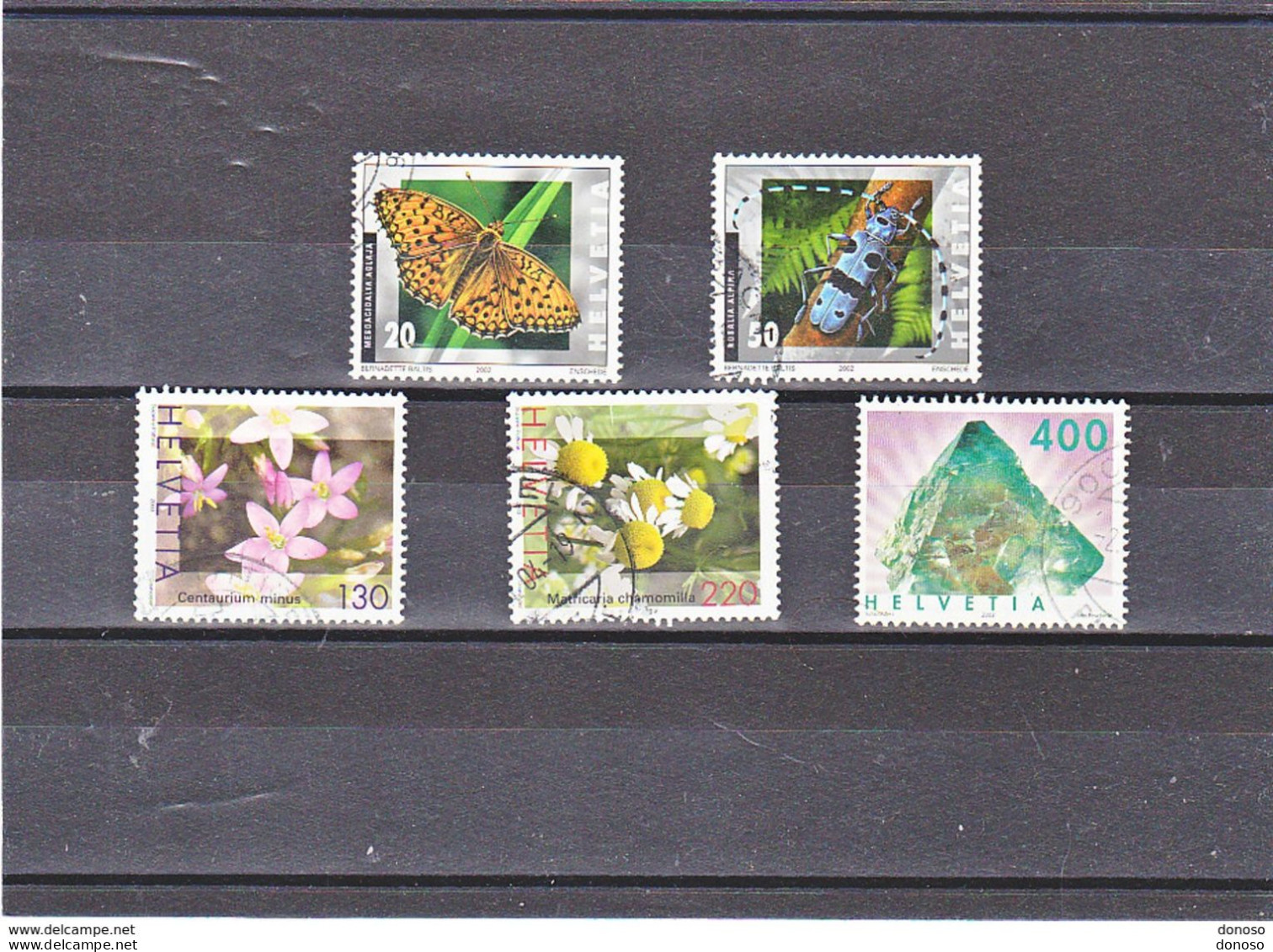 SUISSE 2002-2003 Yvert 1728-1729 + 1749 + 1751 + 1777 Oblitérés, Cote : 13,80 Euros - Oblitérés