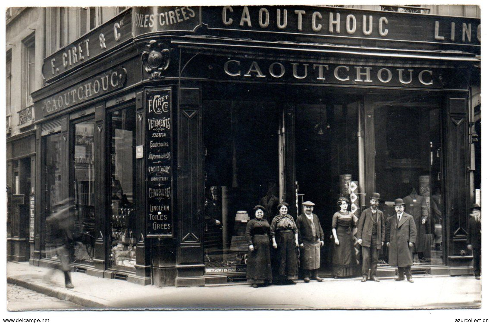 Devanture De Magasin De Caoutchouc Et Vêtements Imperméables. Maison Ciret. Rue E. Herriot. Carte Photo Non Située - Lyon 2