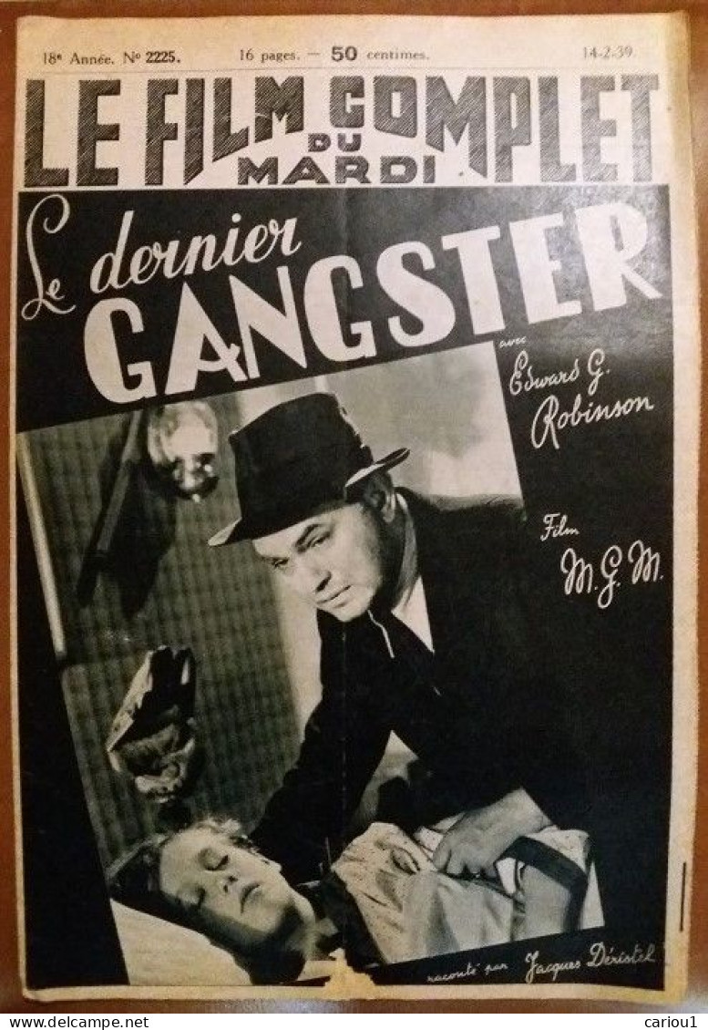C1  Le DERNIER GANGSTER Edward G. ROBINSON - FILM COMPLET 1939 James STEWART Port Inclus France - Andere & Zonder Classificatie