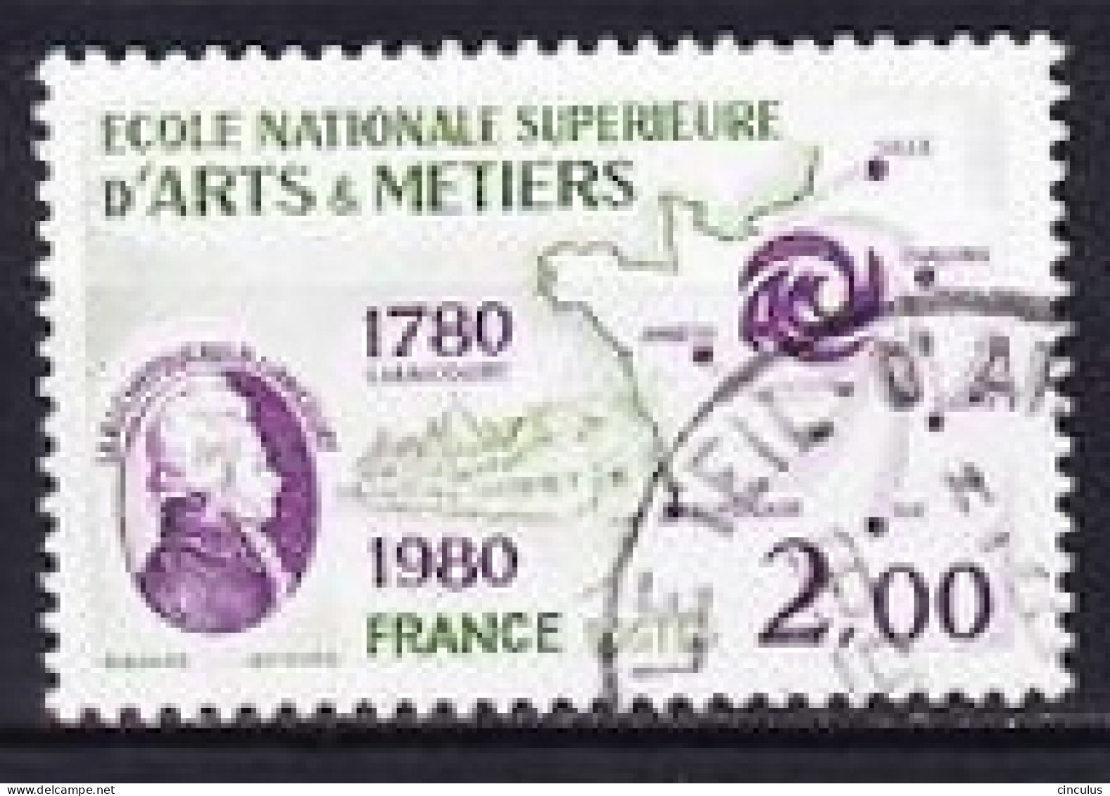 1980. France. National School Of Arts And Trades 1780-1980 - La Rochefouca. Used. Mi. Nr. 2205 - Used Stamps