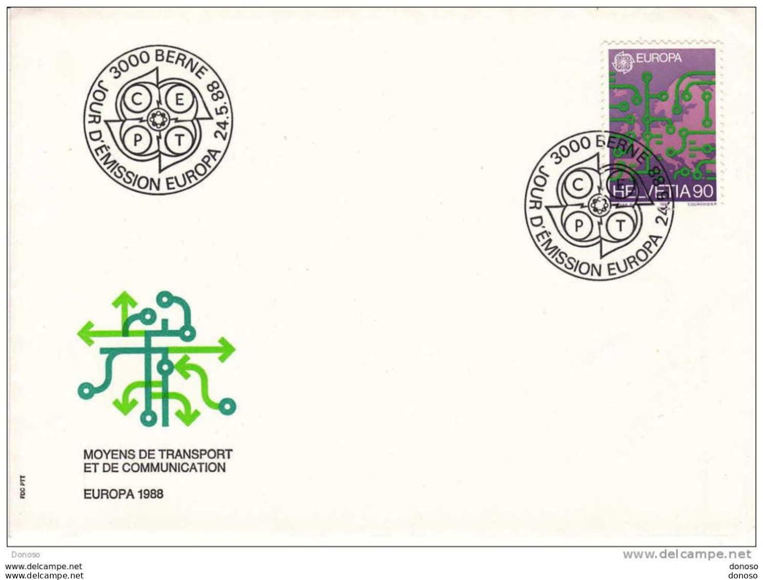 SUISSE 1988 FDC EUROPA Yvert 1299 - FDC