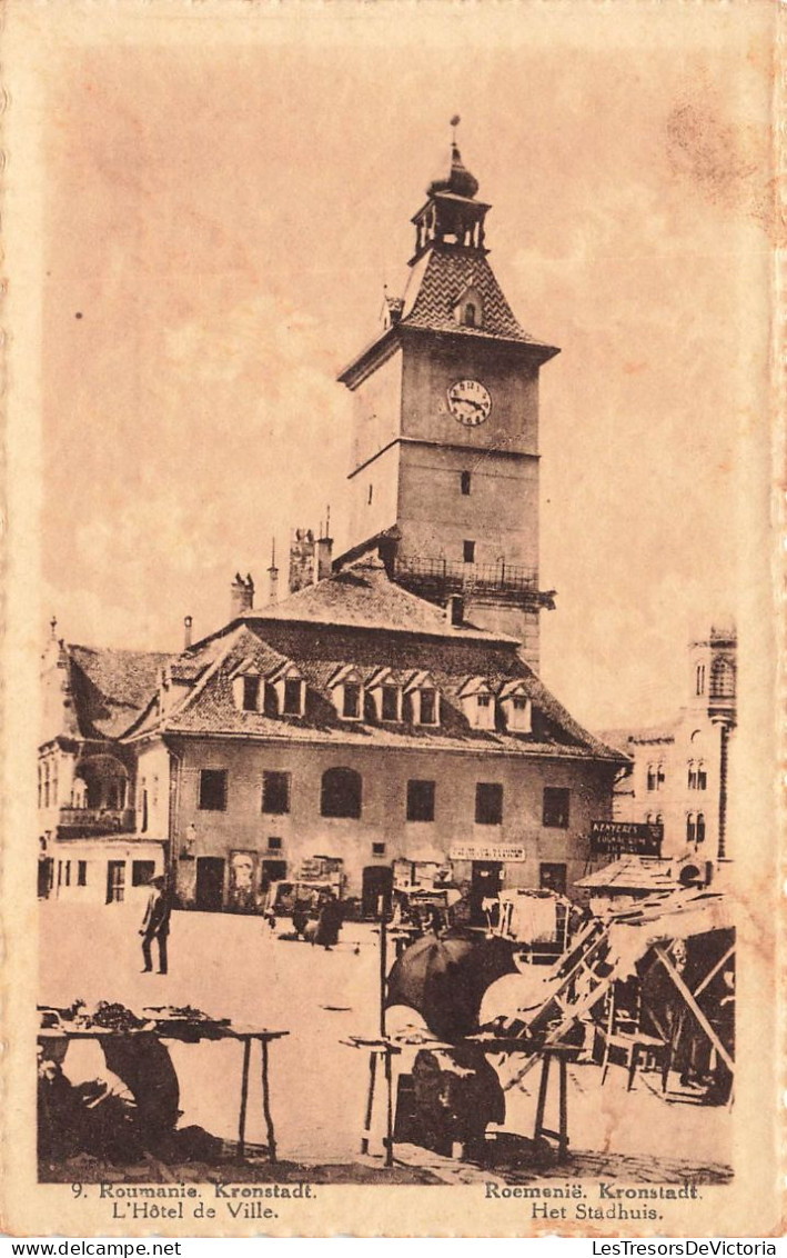 ROUMANIE - Kronstadt - L'hôtel De Ville - Animé - Carte Postale Ancienne - Romania