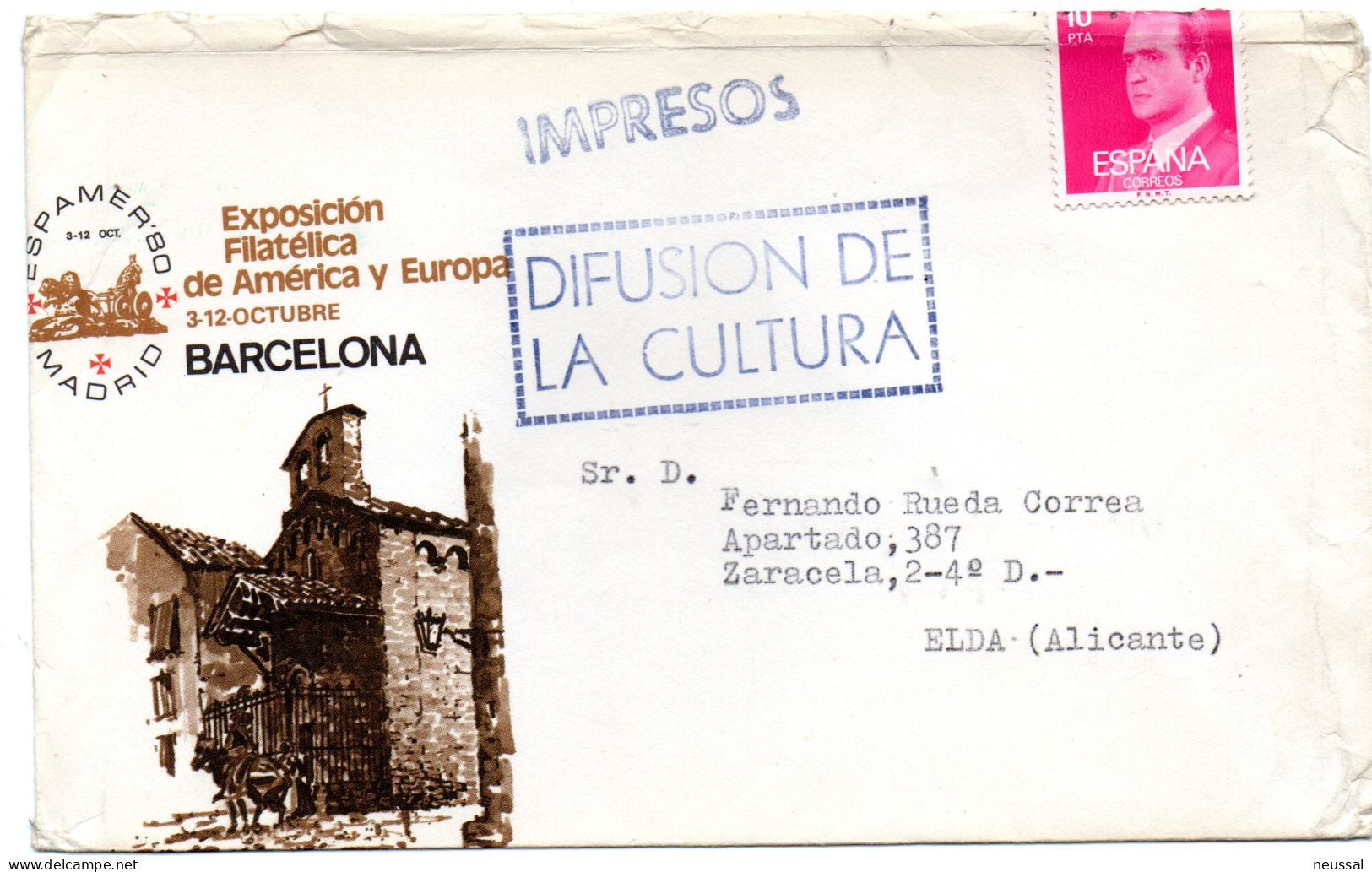 Carta Con Matasellos Difusion De La Cultura - Brieven En Documenten