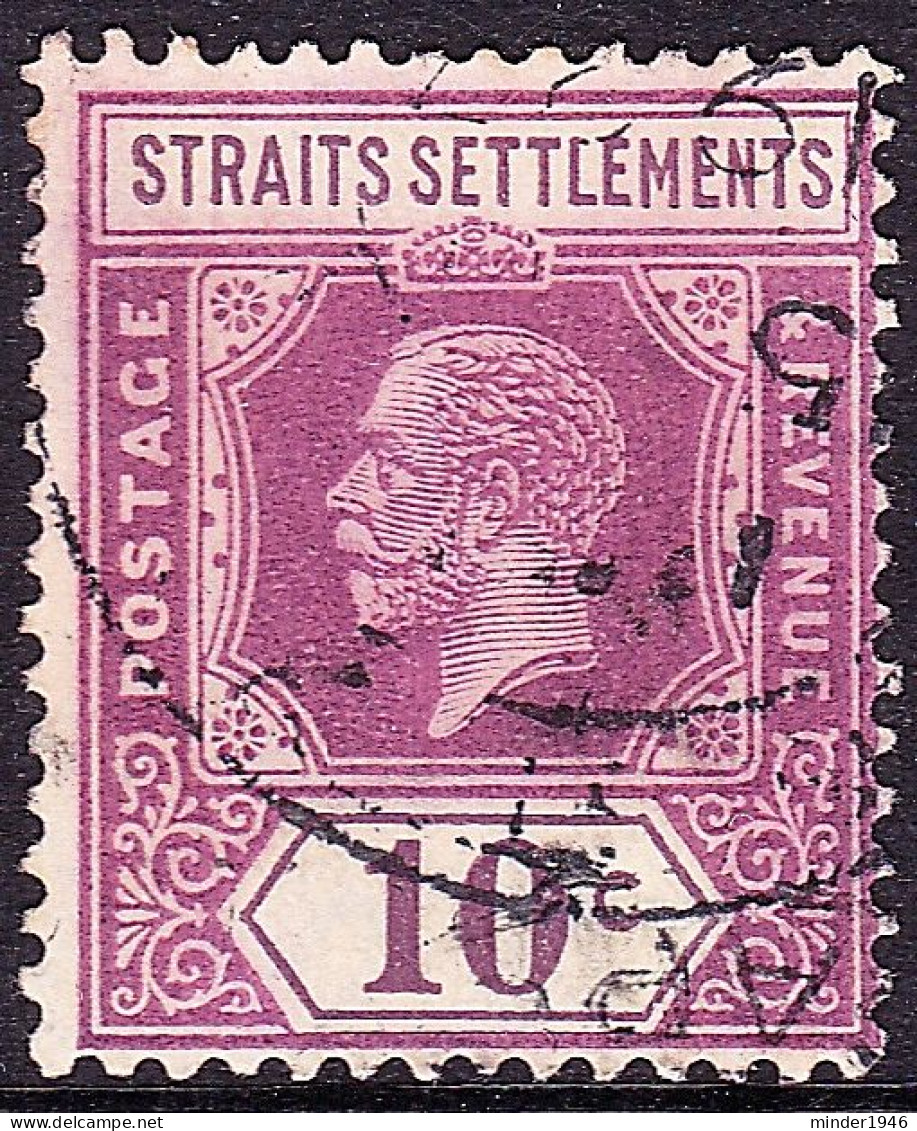 MALAYA STRAITS SETTLEMENTS 1926 KGV 10c Purple/Pale Yellow Die II SG231a - Straits Settlements