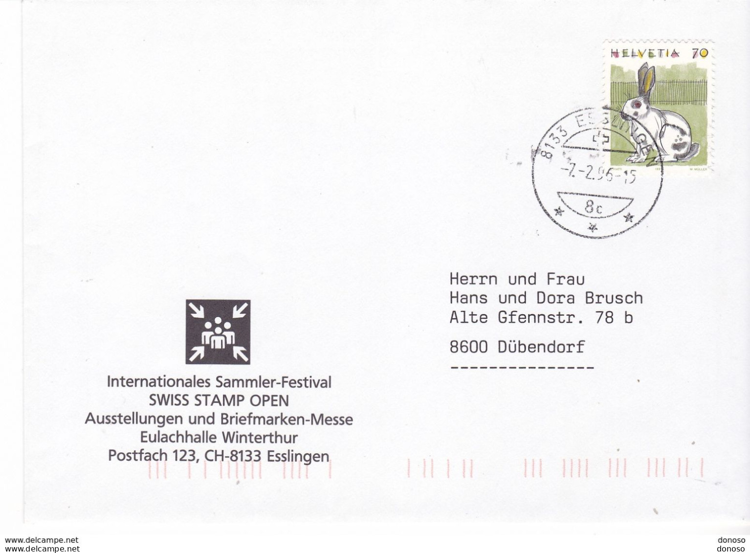 SUISSE 1996 EXPOSITION PHILATELIQUE  Winthertur, Cachet De Esslingen - Postmark Collection