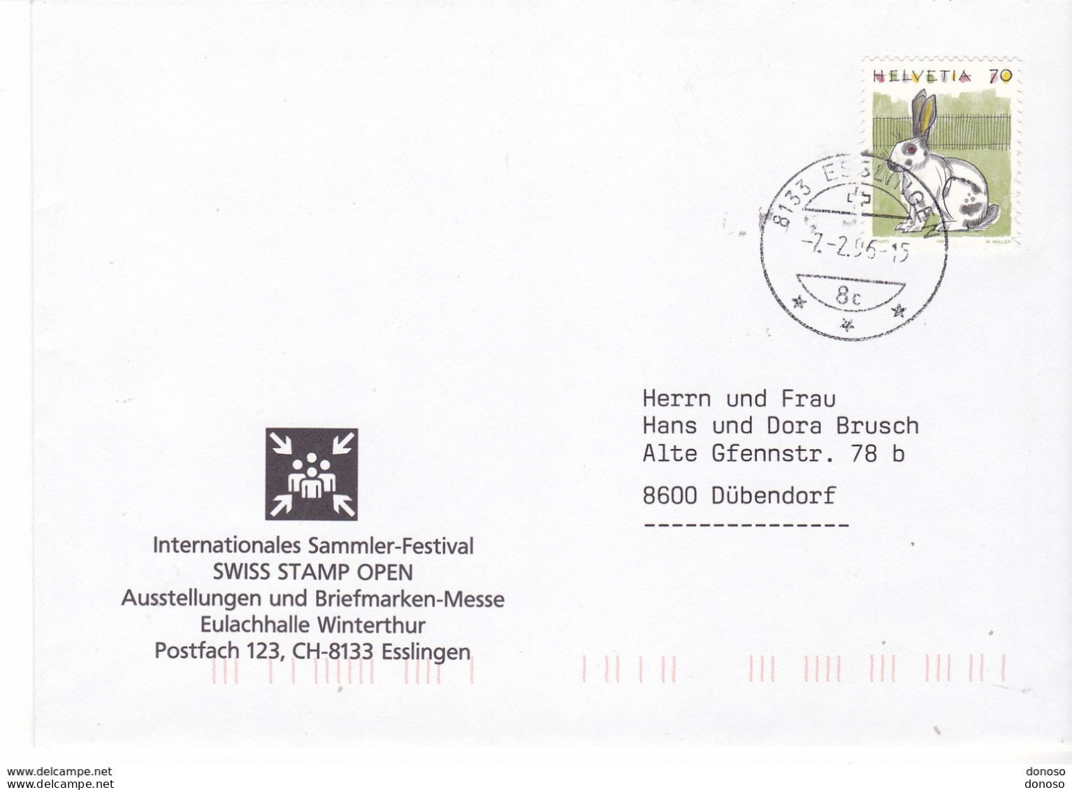 SUISSE 1996 EXPOSITION PHILATELIQUE  Winthertur, Cachet De Esslingen - Marcophilie