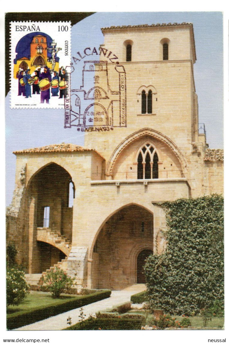 Tarjeta Con Matasellos Commemorativo Alcañiz - Storia Postale