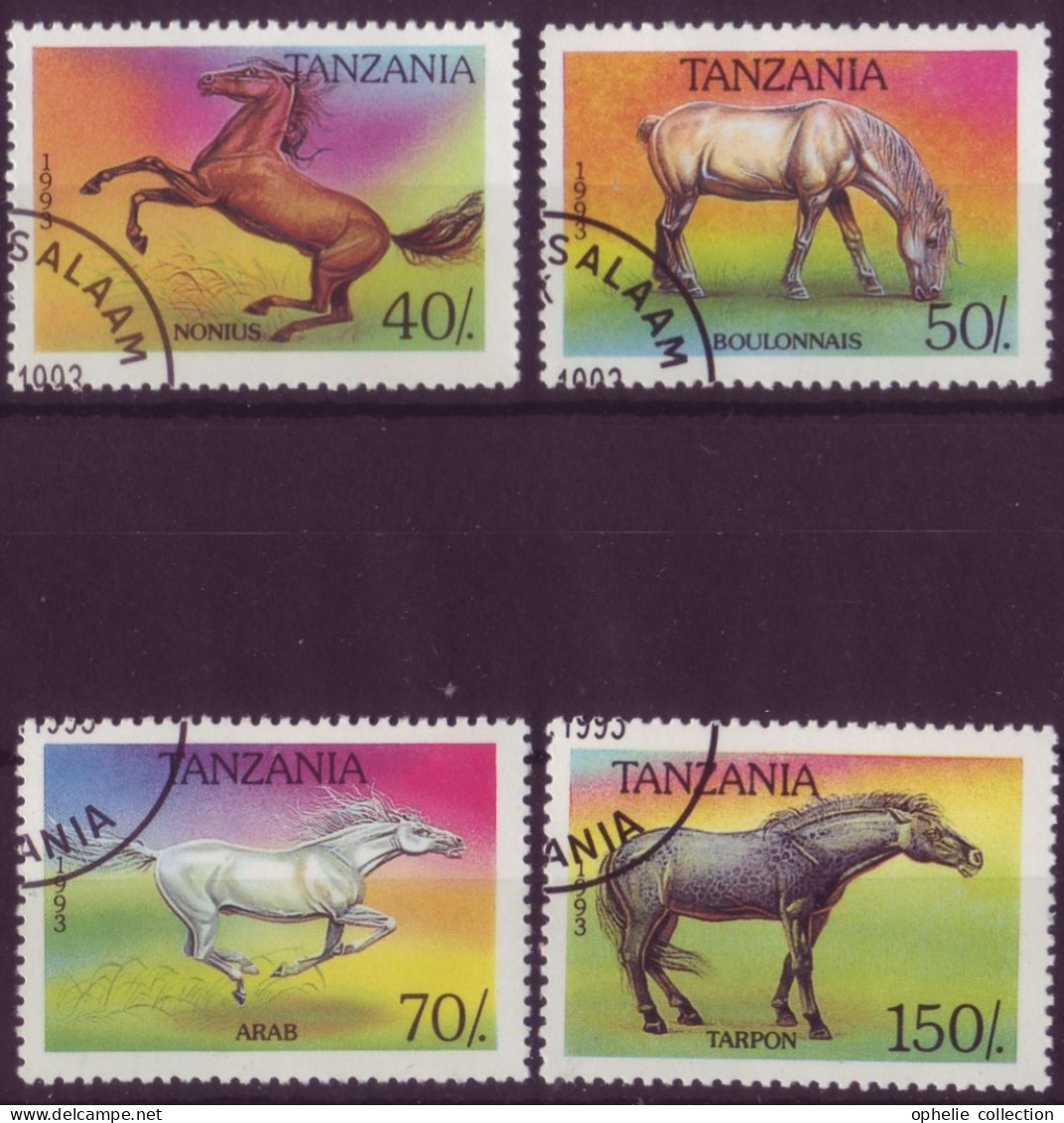 Afrique - Tanzanie - Horses - 4 Timbres Différents - 7152 - Tanzanie (1964-...)