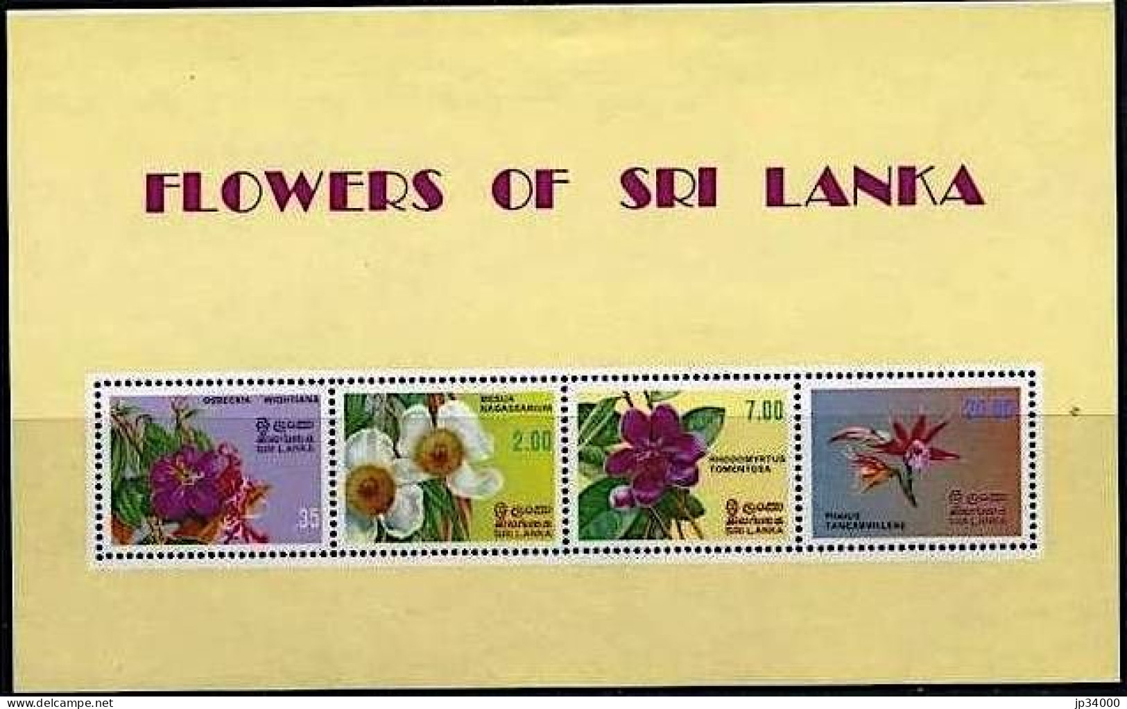 SRI LANKA Fleurs, Fleur, Flowers Yvert BF 17 ** Neuf Sans Charnière. Mnh - Orchidées