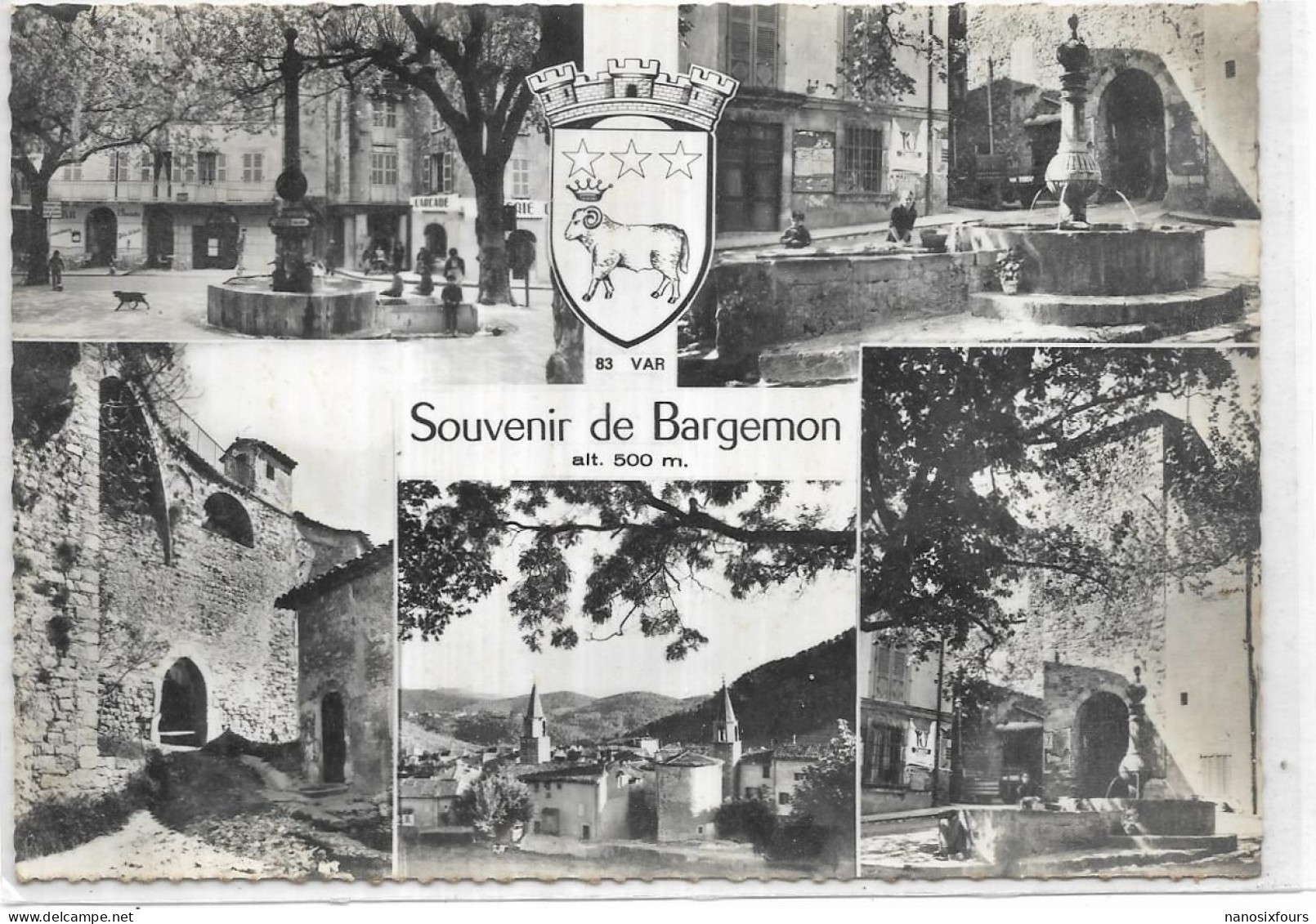 D 83  BARGEMON. SOUVENIR CARTE ECRITE - Bargemon