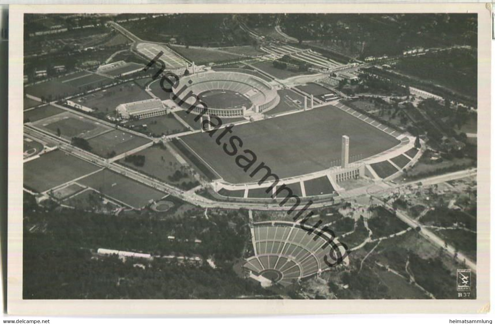 Berlin-Charlottenburg - Gesamtansicht Reichssportfeld - Amtliche Olympia-Postkarte 1936 - Reichssportverlag Berlin - Charlottenburg