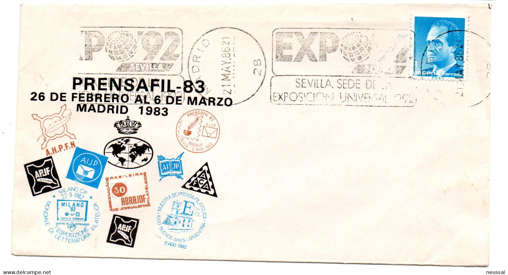 Carta Con Matasellos Commemorativo  Exposicion 92 - Covers & Documents