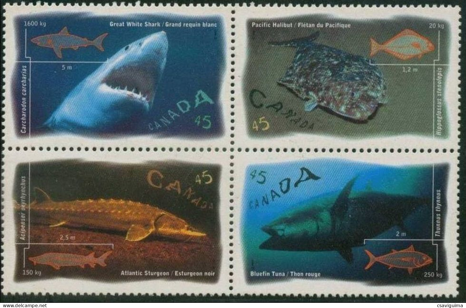 Canada - 1997 - Fish - Yv 1511/14 - Fishes