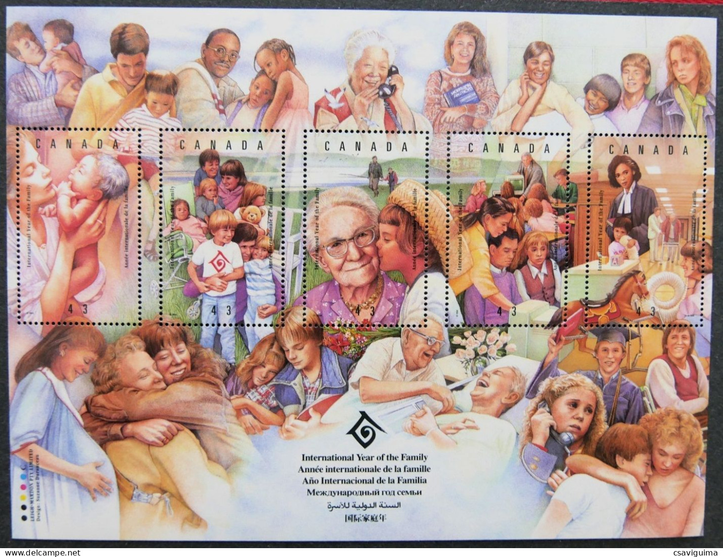 Canada - 1994 - International Year Of The Family - Yv Bf 11 - Autres & Non Classés