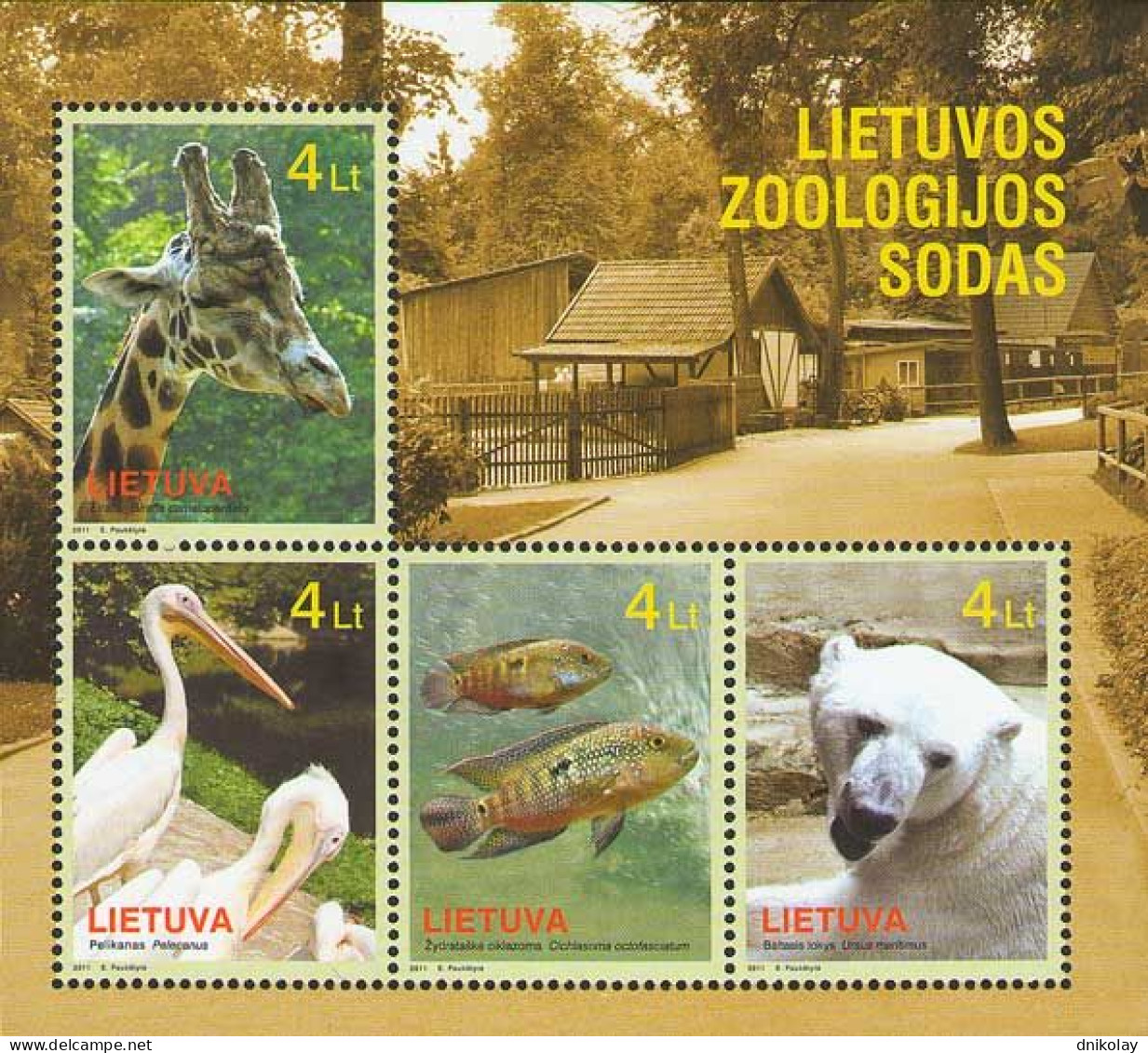 2011 1076 Lithuania Lithuanian Zoo MNH - Litauen