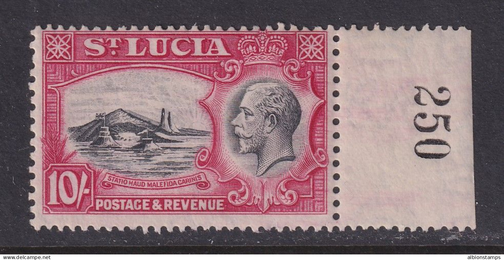 St. Lucia, Scott 106 (SG 124), MLH, Control Number - Ste Lucie (...-1978)