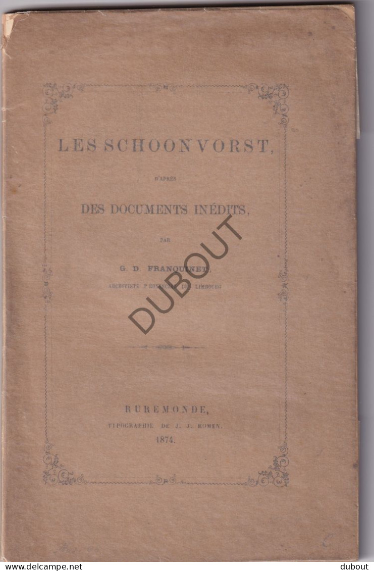 Les Schoonvorst - G.D. Franquinet - Roermond 1874 (V3051) - 1901-1940