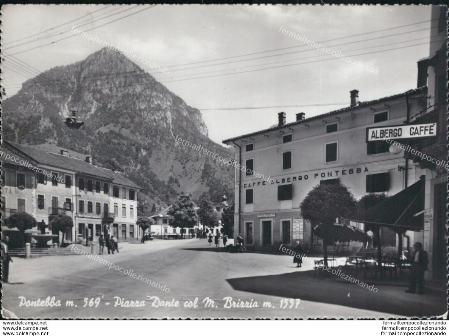 Ar153 Cartolina Pontebba Piazza Dante Col M.brizzia Provincia Di Udine - Udine