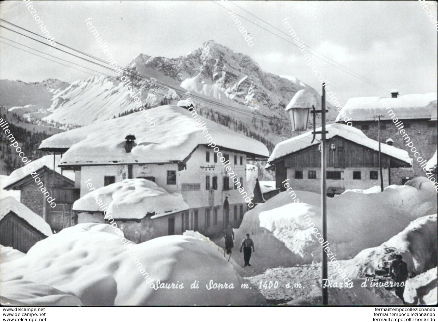 Au317 Cartolina Sauris Di Sopra Piazza D'inverno Provincia Di Udine - Udine