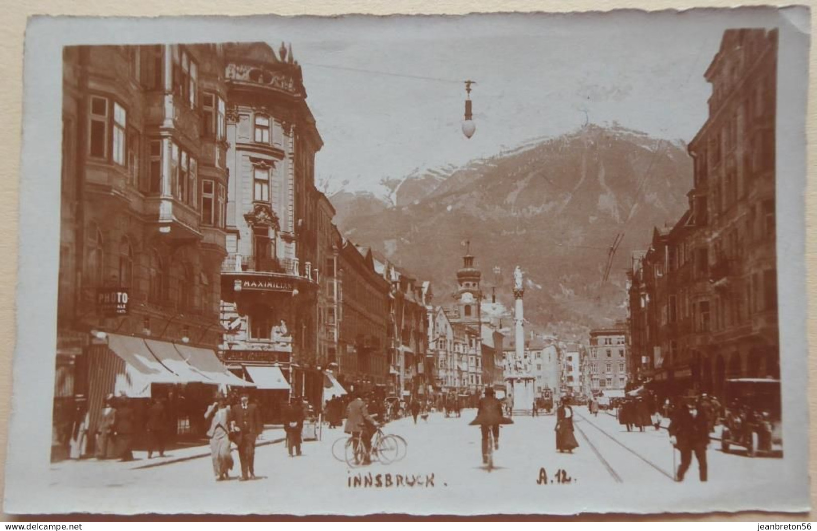 INNSBRUCK. "Maria Theresienstrasse" - CPA Animée 1922 - Innsbruck