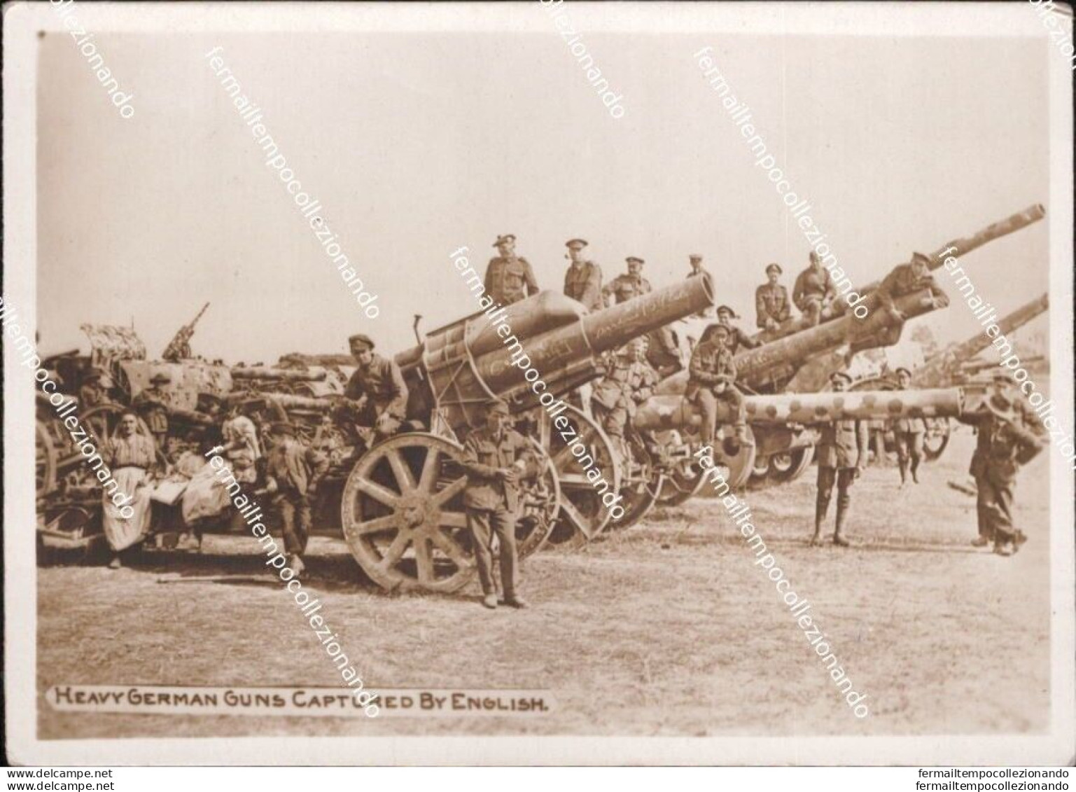 Be776 Foto Militare Www1  Heavy German Guns Captured By English - War, Military