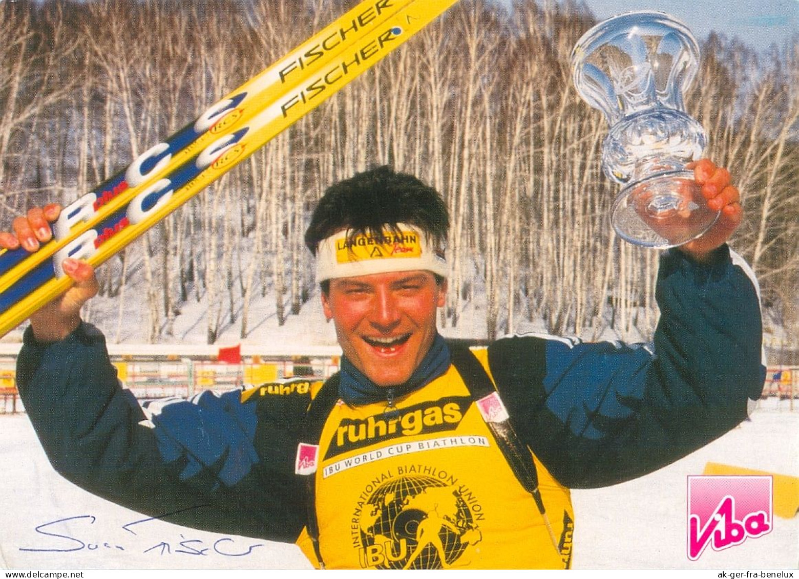 Autogramm AK Biathlon Sven Fischer Schmalkalden DDDR WSV Oberhof 05 Olympiasieger ASK Vorwärts Deutschland Germany - Autógrafos