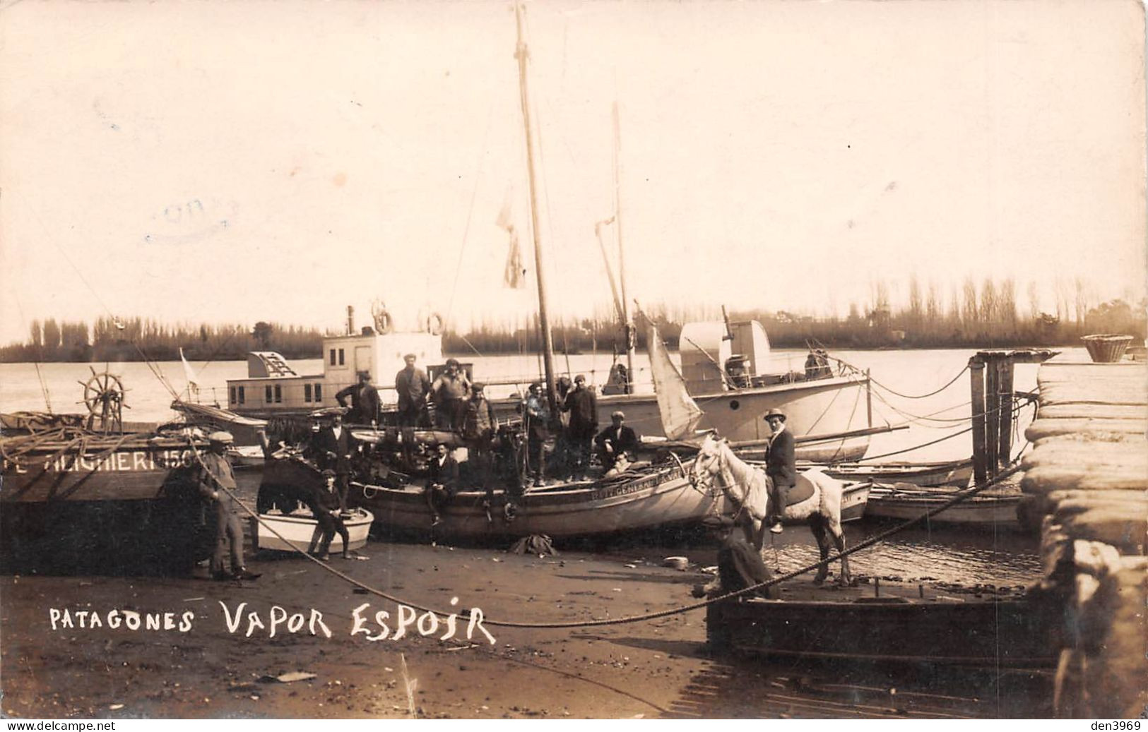 Argentine - Patagonie - PATAGONES - Vapor Espoir - Bateaux, Cheval - Carte-Photo - Argentine