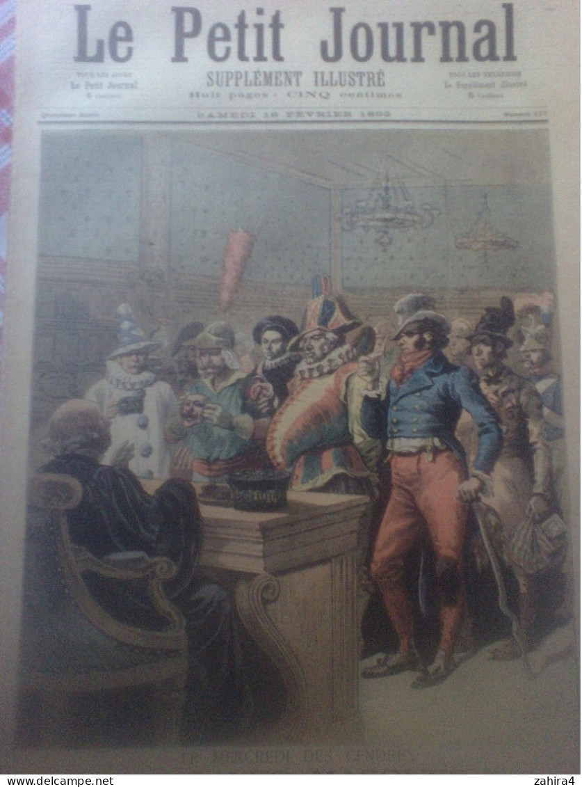 Le Petit Journal N117 Mercredi Des Cendre à Bas Les Masques Voleurs Fin De Siècle Partition Pensées De L'absent G Nadaud - Riviste - Ante 1900