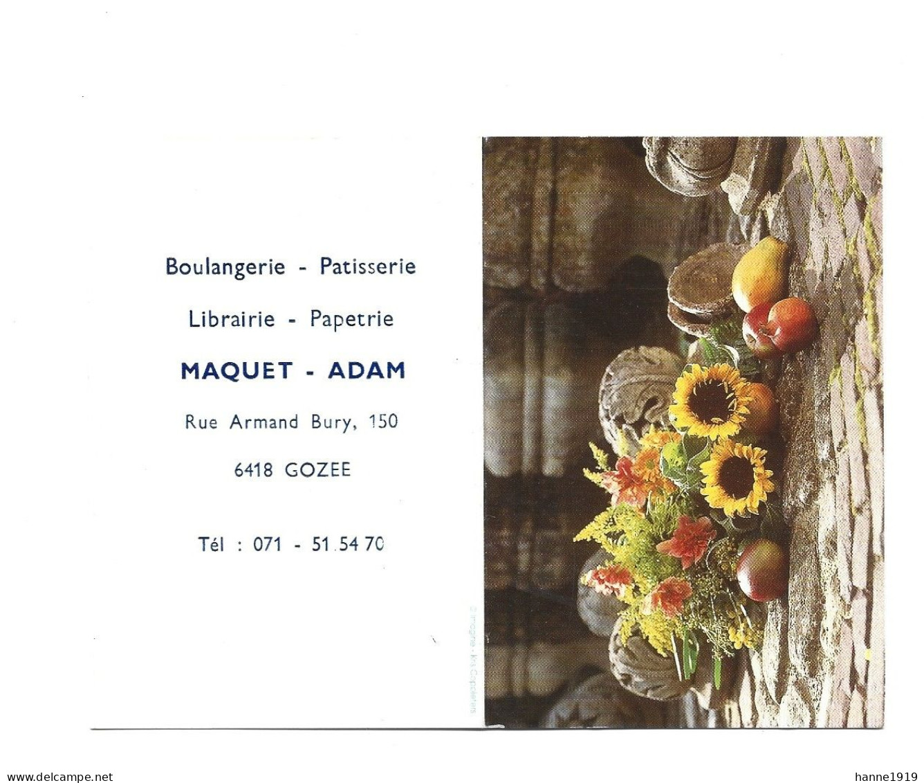 Gozee Rue Armand Bury Boulangerie Patisserie Maquet - Adam Calendrier 1996 Kalender Htje - Petit Format : 1991-00