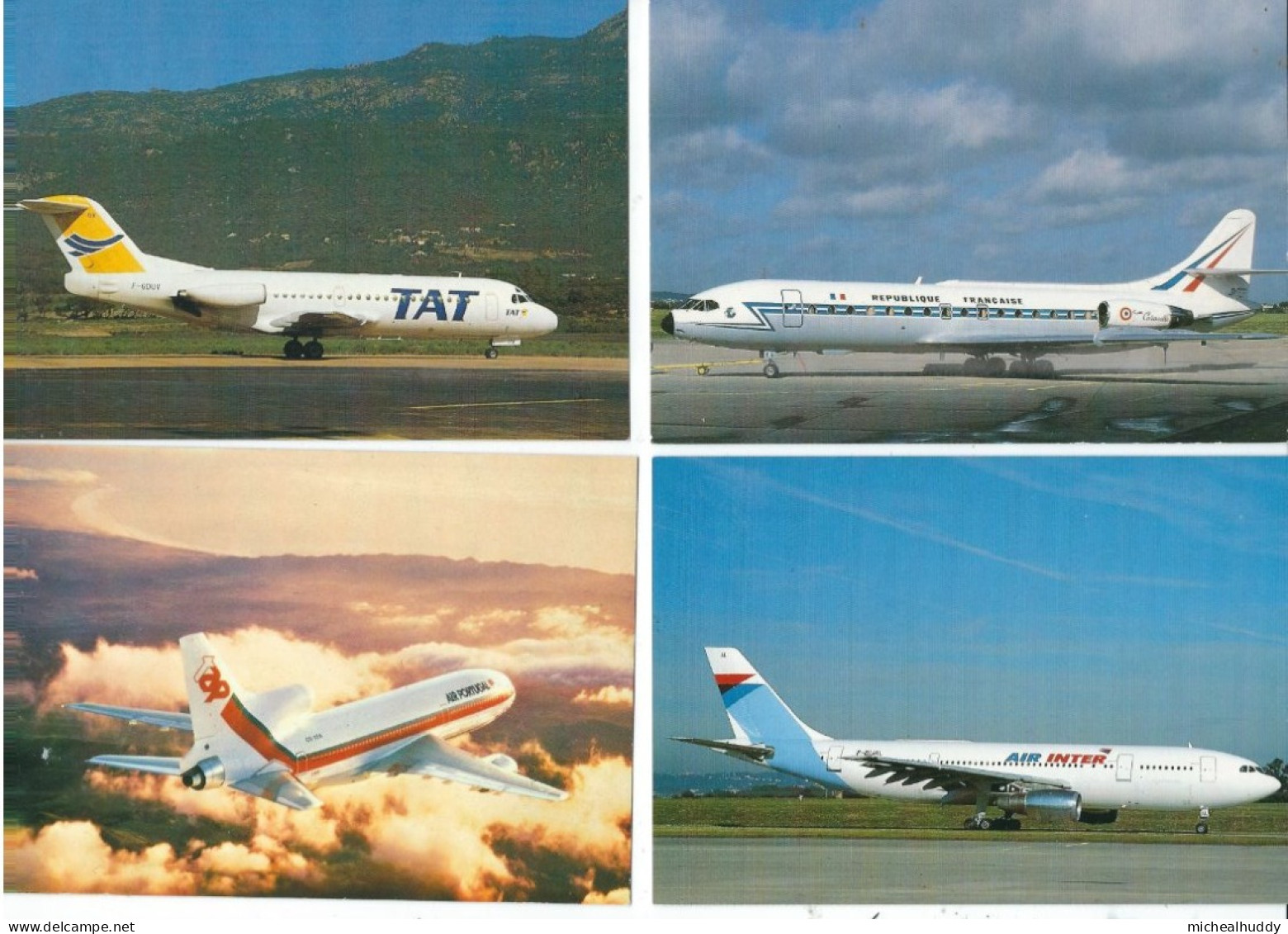 ANOTHER 4  POSTCARDS   CIVIL AVIATION PUBLISHED BY LECONTE IN FRANCE - 1946-....: Modern Tijdperk