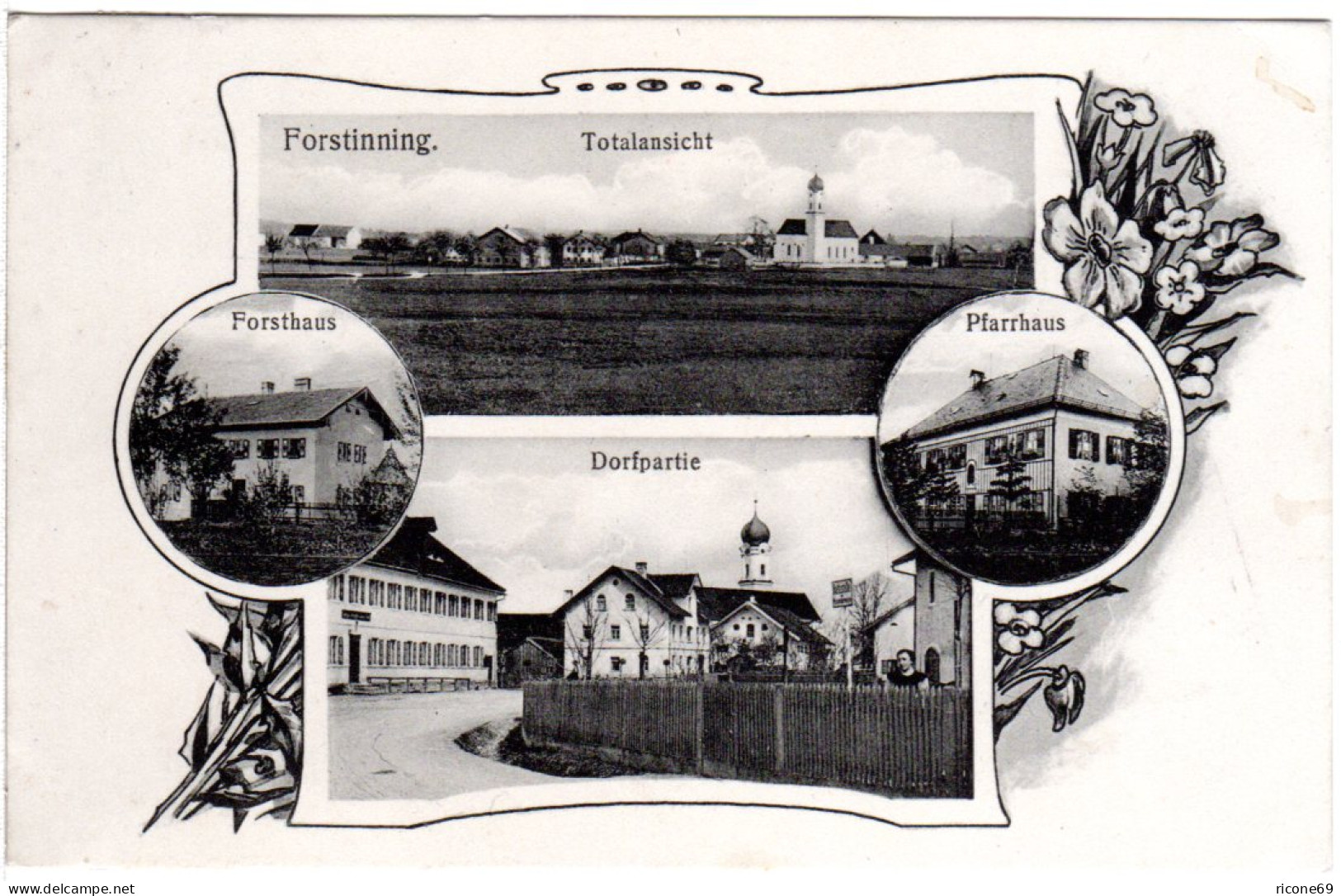 Forstinning M. Forst- U. Pfarrhaus, 1914 Gebr. Mehrbild Sw-AK - Sonstige & Ohne Zuordnung
