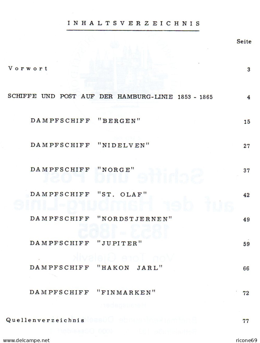 Tore Gjelsvik, Norwegen, Schiffe Und Post Auf Der Hamburg-Linie 1853-1865 - Other & Unclassified