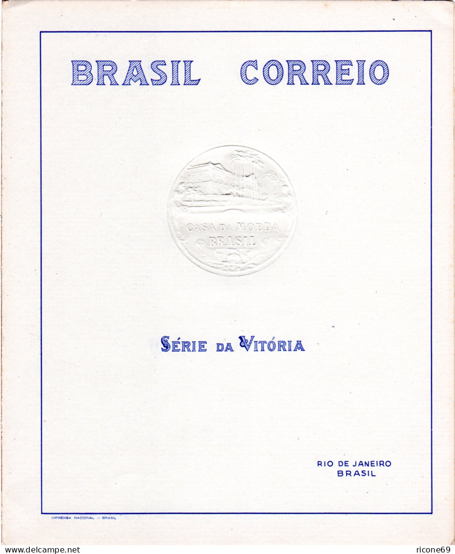 Brasilien 1945, Geschenkheft M. Probedrucken U. Einlage In Japanischer Sprache. - Altri & Non Classificati